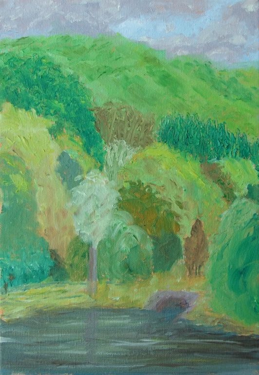 Plein-air oil sketch 12 x 8 inches (A4 approx)